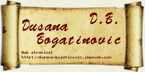 Dušana Bogatinović vizit kartica